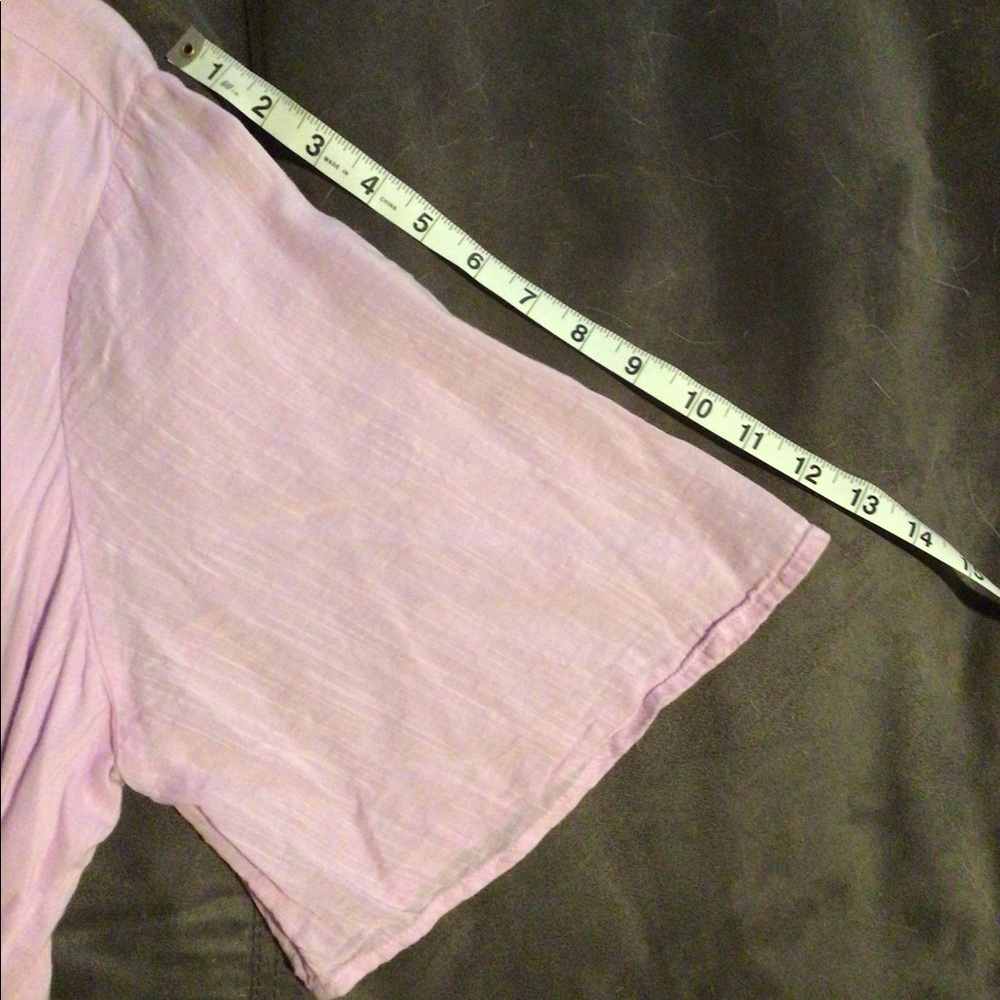 All cotton faux wrap dress in lavender size 2X - Picture 6 of 6
